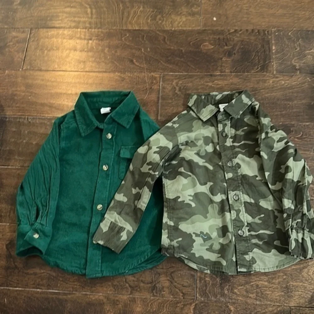 Old Navy Long Sleeve Dress Shirt Bundle Size 2T EUC